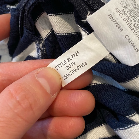 J.Crew 100% cotton striped jumpsuit size 4 - Picture 8 of 9